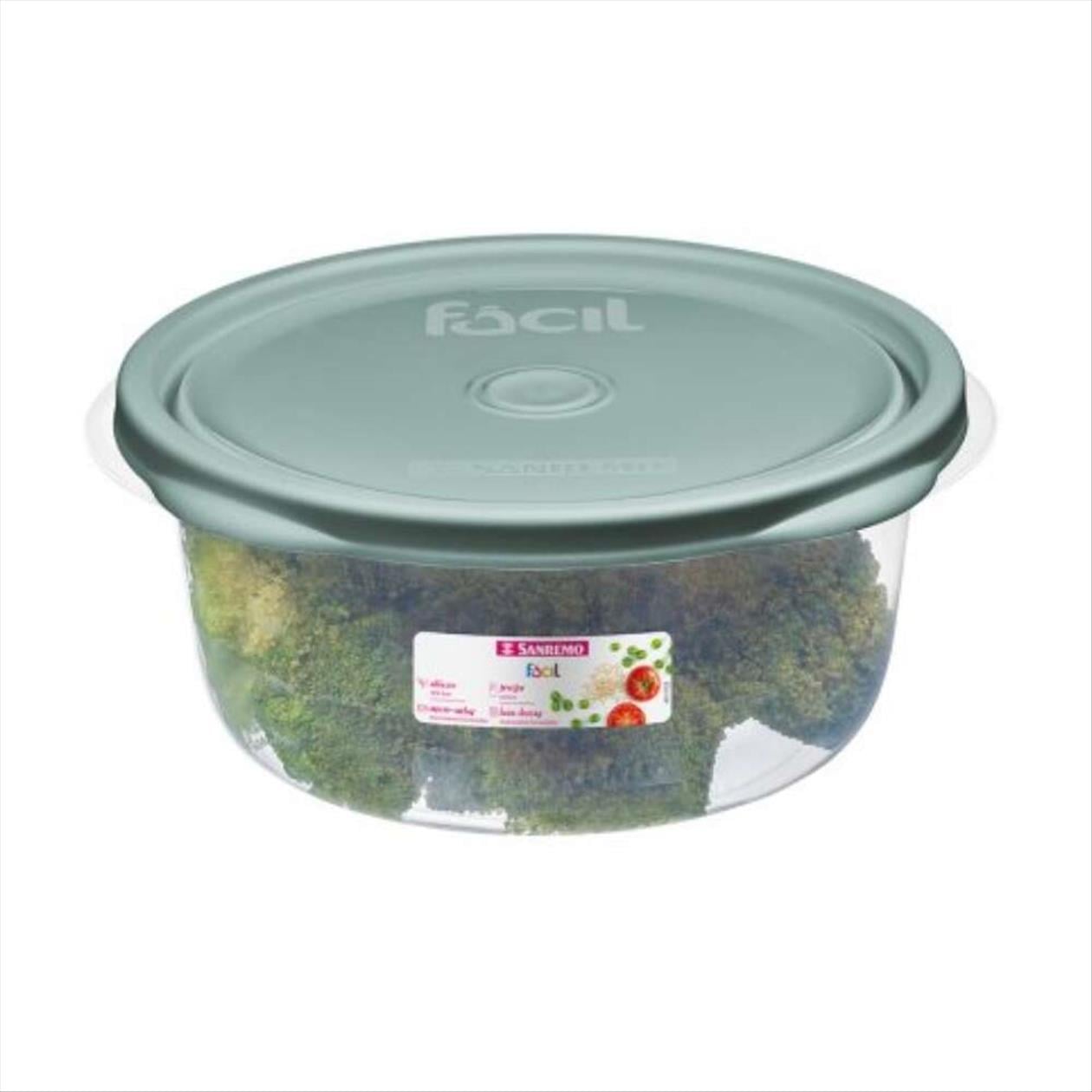 Pote Redondo de Plástico Sanremo 1,3L 115/6