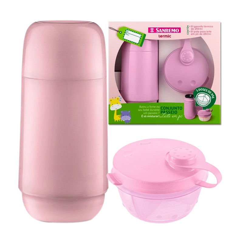 Conjunto de Garrafa 250ml mais Pote de Leite em Pó SR1001/62