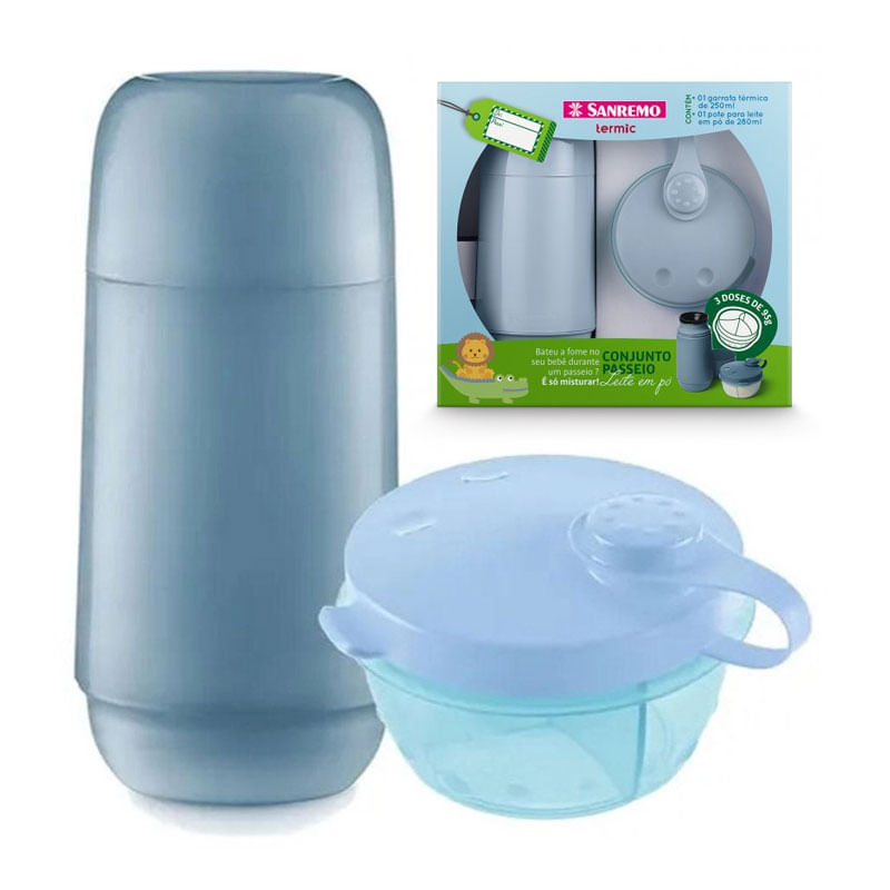 Conjunto de Garrafa 250ml mais Pote de Leite em Pó SR1001/63