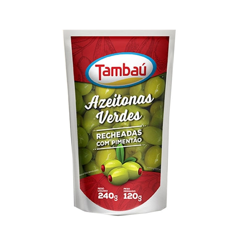 Azeitona Verde Tambaú 120g Recheado Pouch