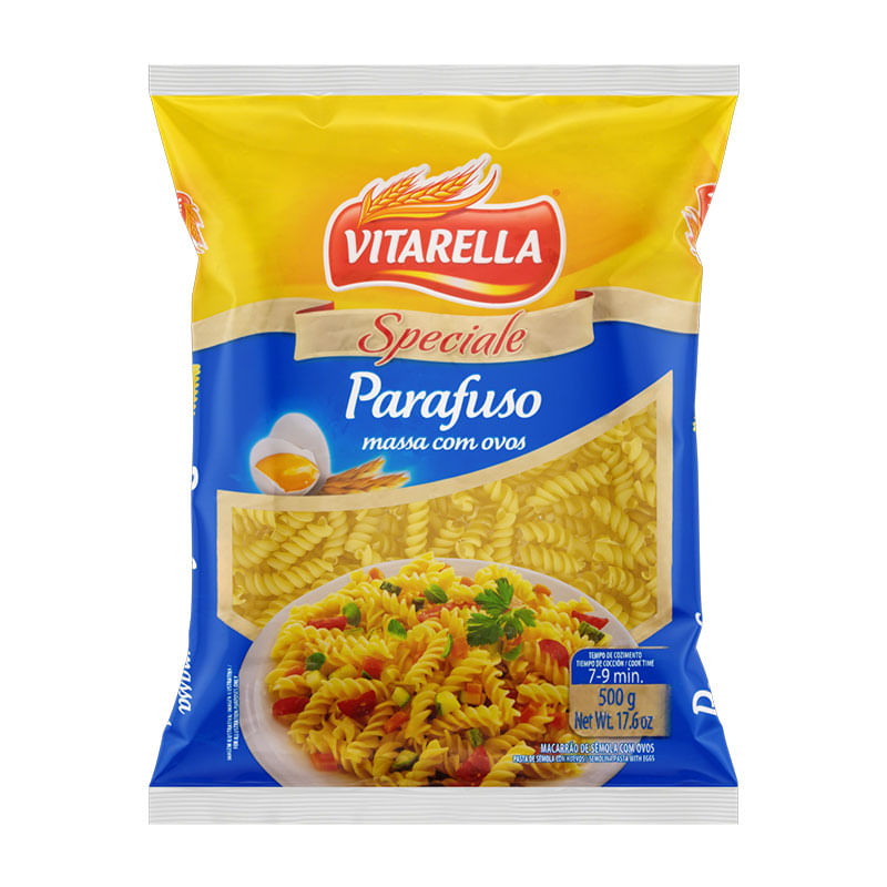Macarrão Parafuso Vitarella 500g com Ovos
