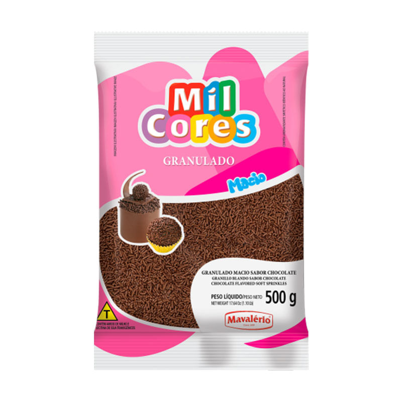 Granulado Mil Cores Macio 500g Chocolate