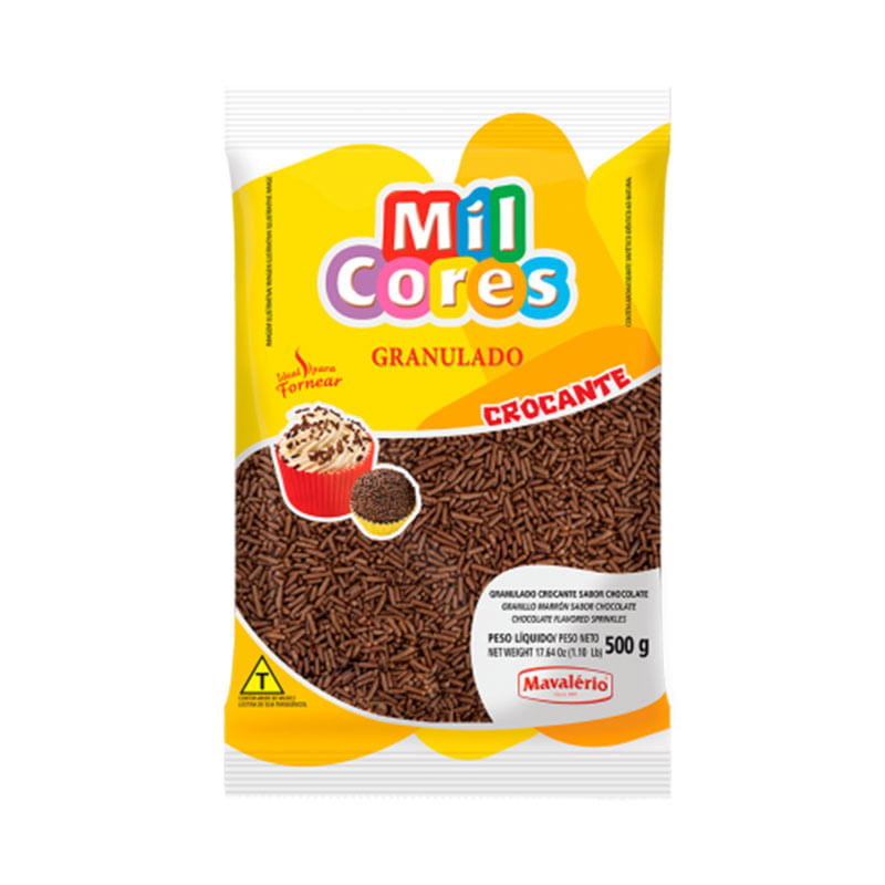 Granulado Mil Cores Crocante 500g Chocolate