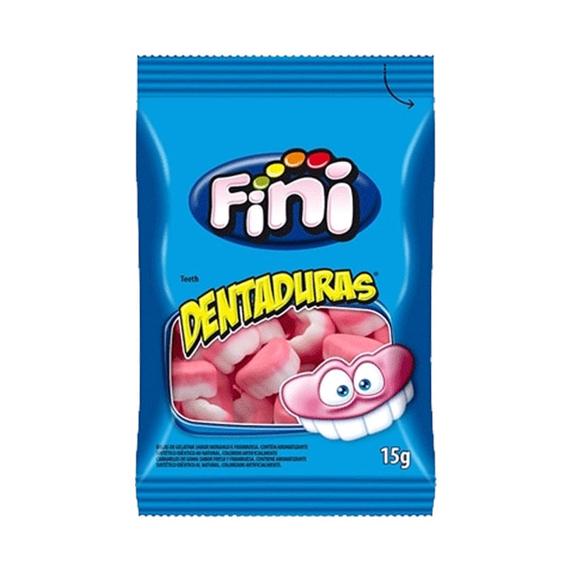 Bala Gelatina Fini 15g Dentaduras