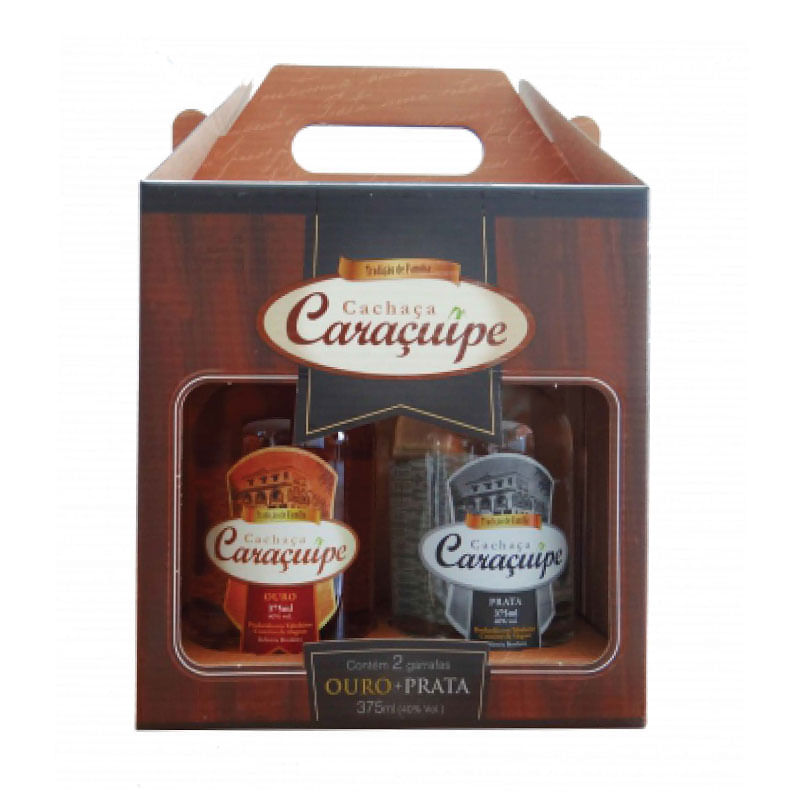 Kit Cachaça Caracuipe Ouro Prata 2X375ml