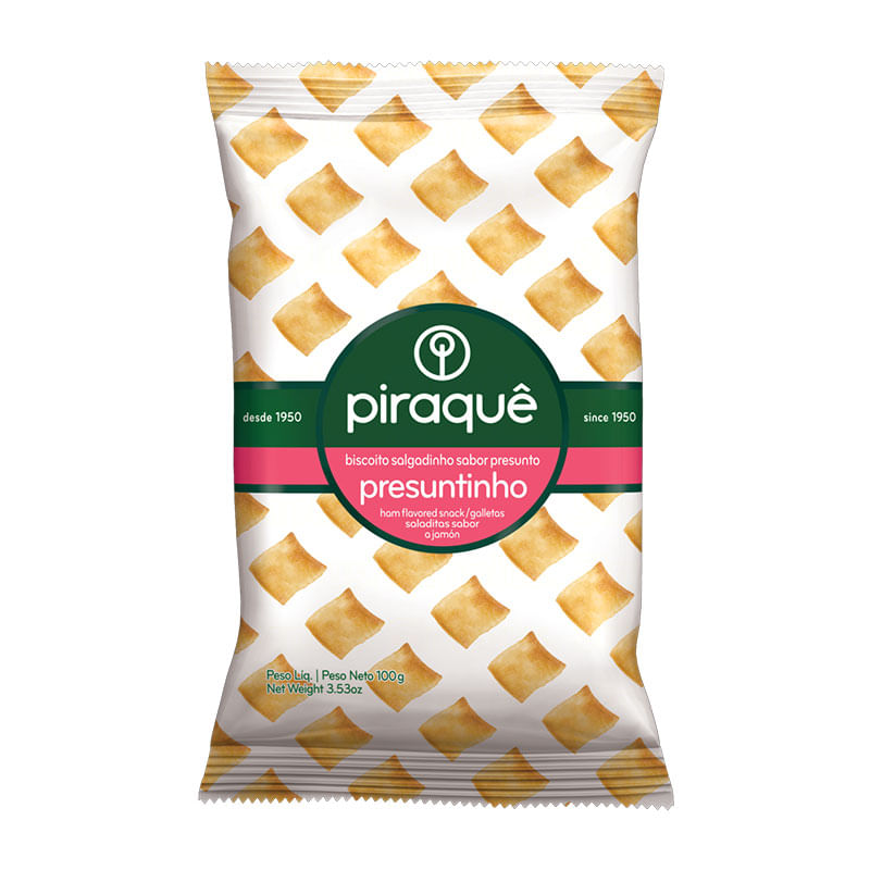 Biscoito Salgadinho Piraquê Presuntinho 100g