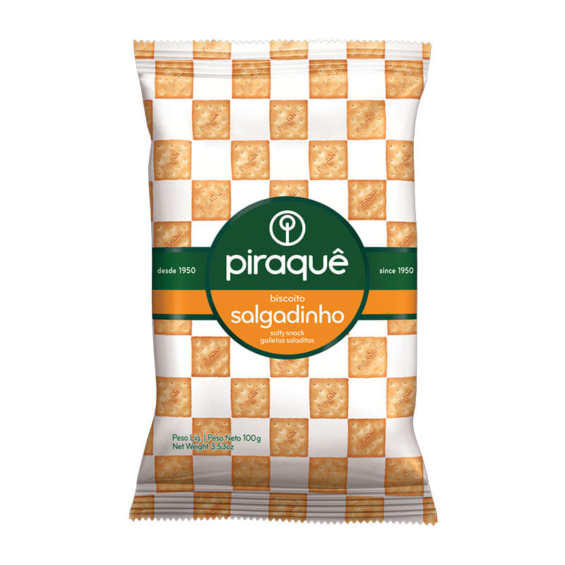 Biscoito Salgadinho Piraquê Tradicional 100g