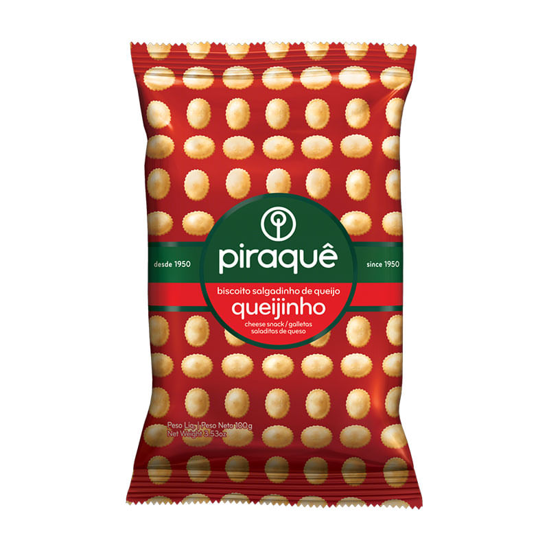 Biscoito Salgadinho Piraquê Queijinho 100g