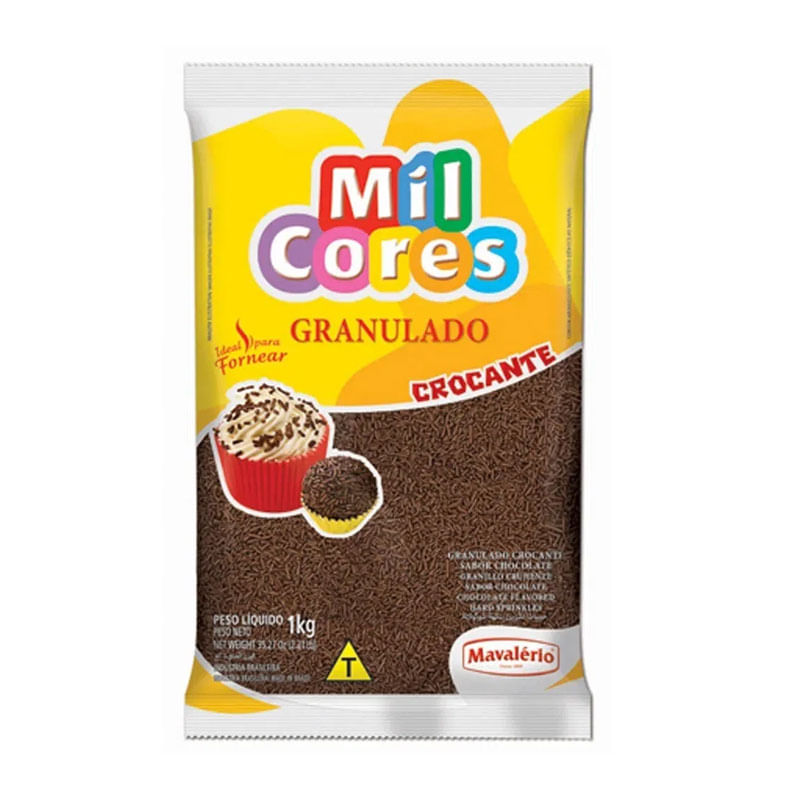 Granulado Mil Cores Crocante 1kg Chocolate