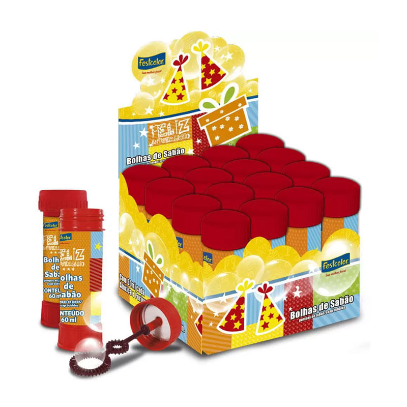 Bolha Sabão Festcolor Feliz Aniversario
