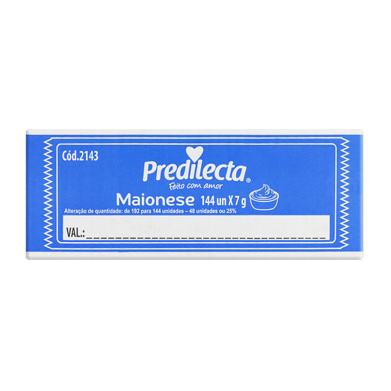 MAIONESE PREDILECTA 144X7G SACHET