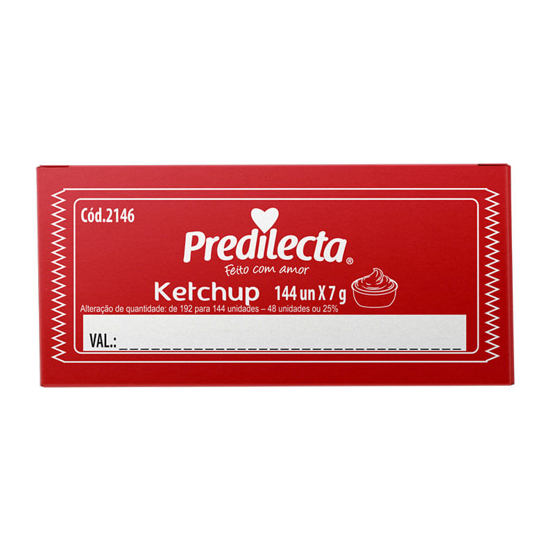 Catchup Predilecta Sachê 7g Caixa com 144un