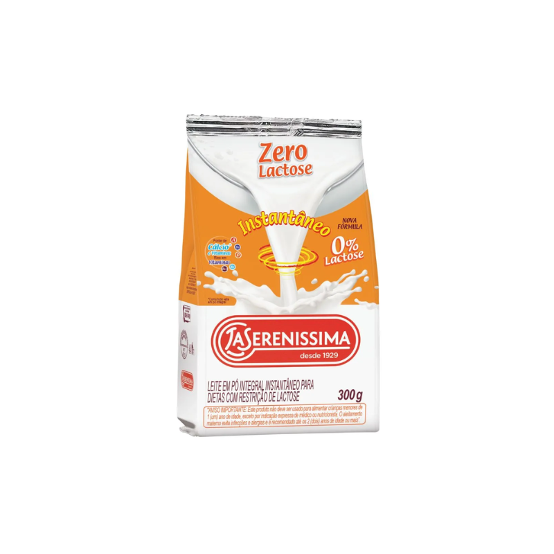 Leite em Pó Integral Instantâneo Zero Lactose La Serenissima 300g