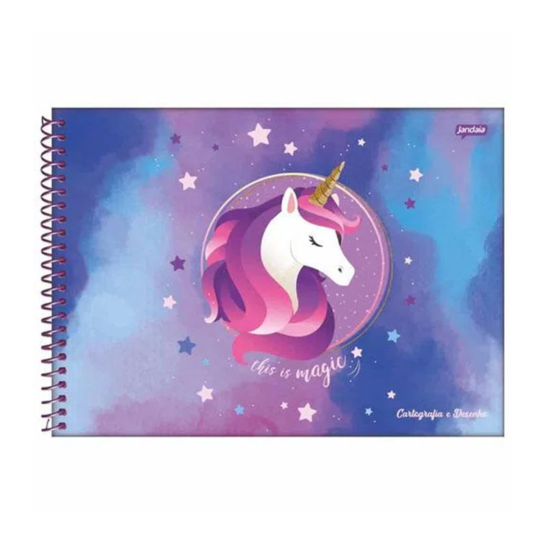 Caderno Cartografia Desenho Grande Dream Jandaia 80 Folhas