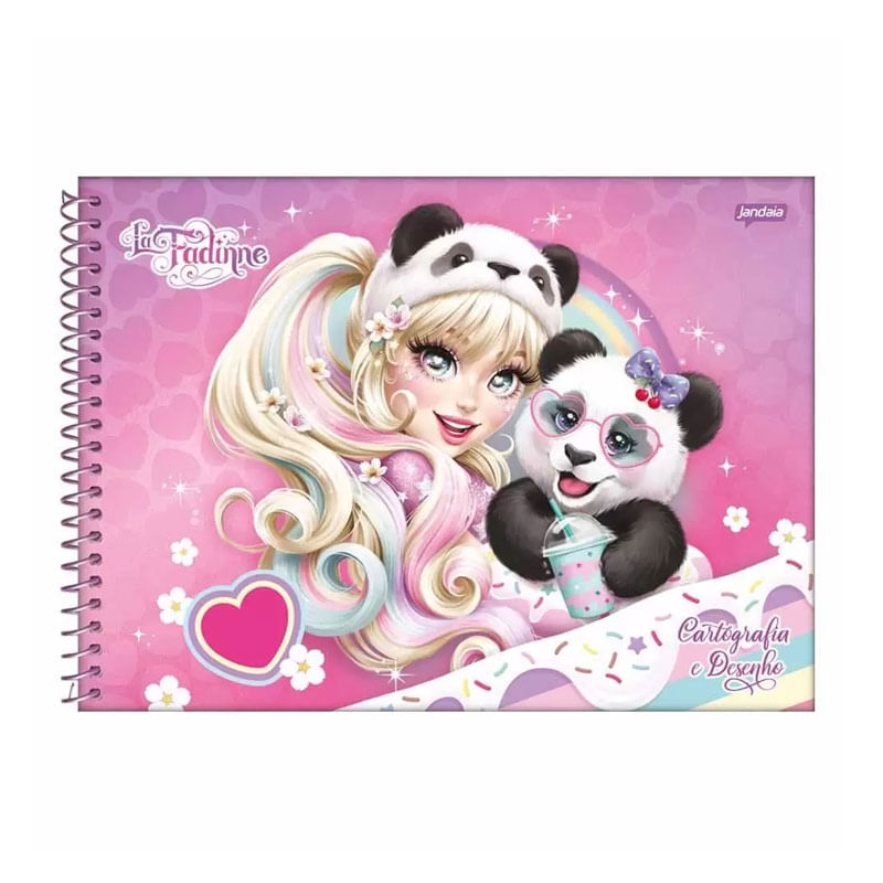 Caderno Cartografia Desenho Grande La Fadinne Jandaia 80 Folhas