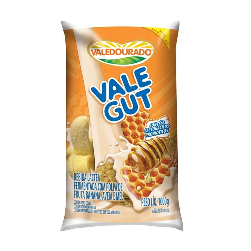 Bebida Lactea Valegut Banana/Aveia e Mel 1L