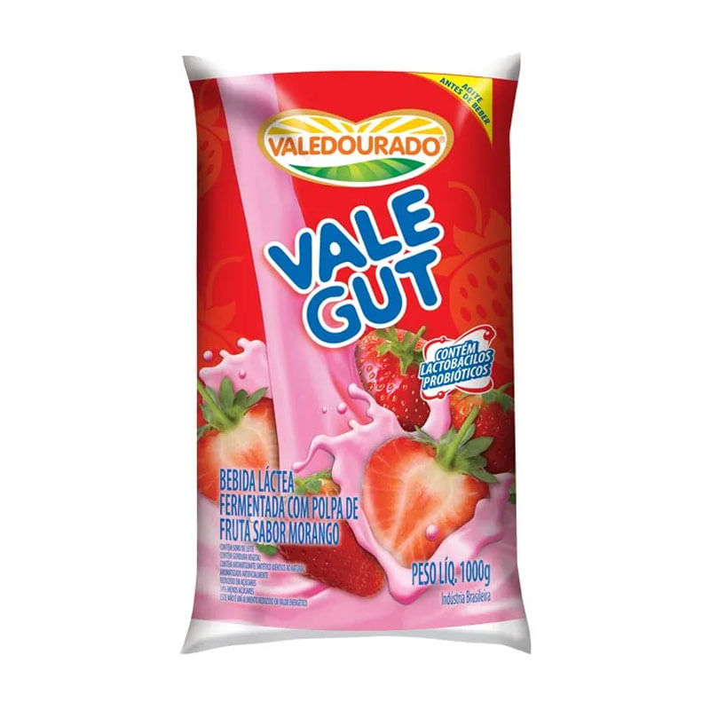 Bebida Láctea Valegut Morango 900ml