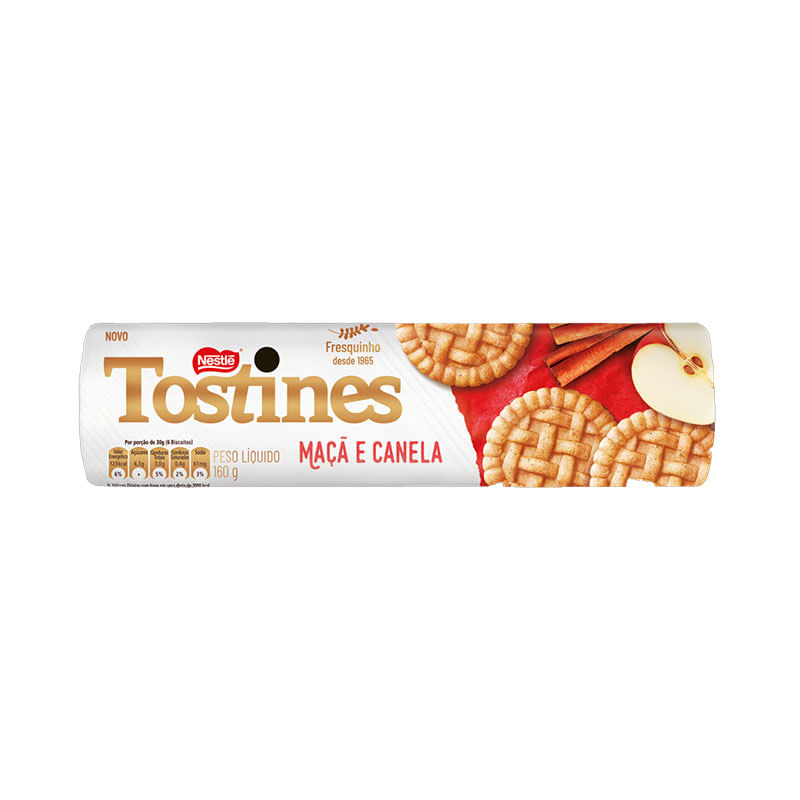 Biscoito Nestlé Tostines Maçã e Canela 160g