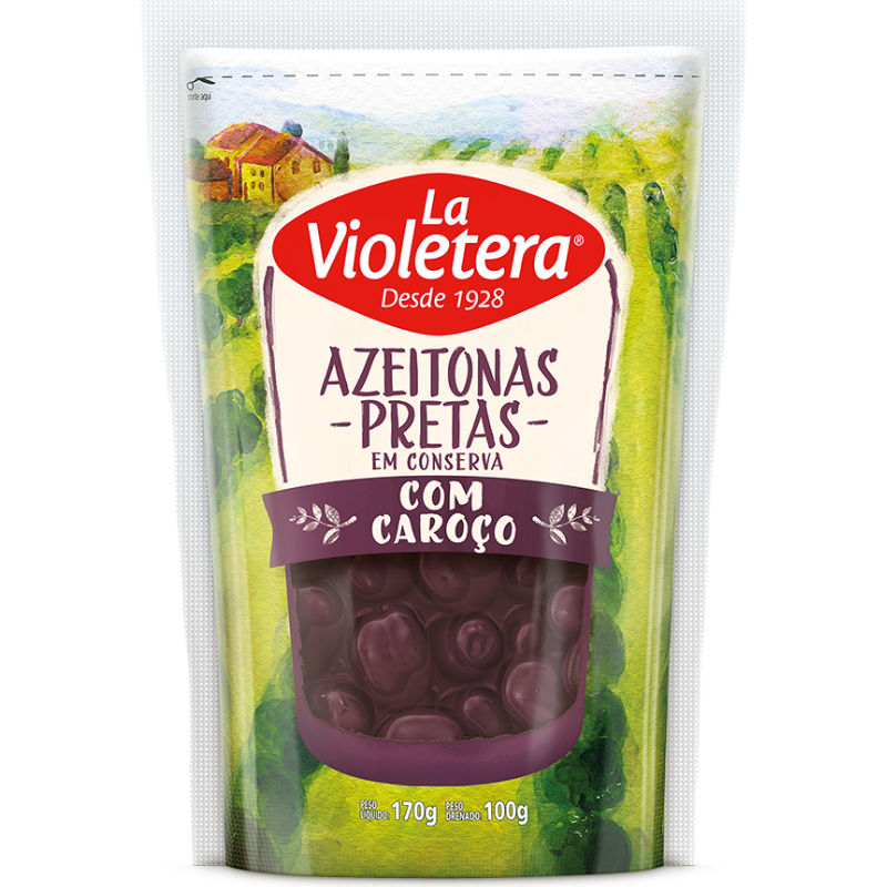 Azeitona Preta com Caroço La Violetera 100g