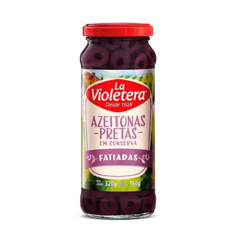 Azeitona Preta Fatiada La Violetera 160g