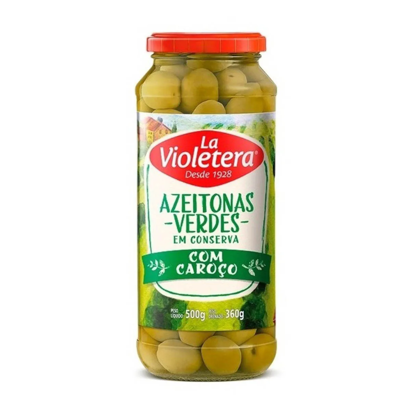 Azeitona Verde com Caroço La Violetera 360 g