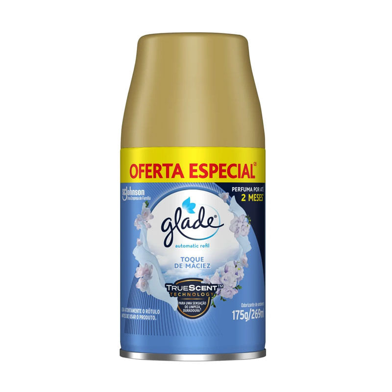 Aromatizador de Ambiente Glade Refil Automático Toque de Maciez 269ml
