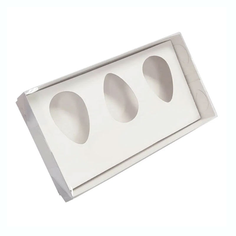 Caixa Gourmet 3 Cavidade  Ovo 50g Branco