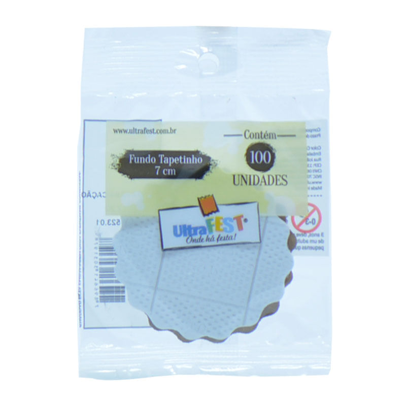 Fundo UltraFest Tapetinho 7cm Branco 100un