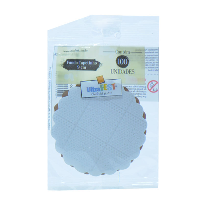 Fundo UltraFest Tapetinho 9cm Branco 100un