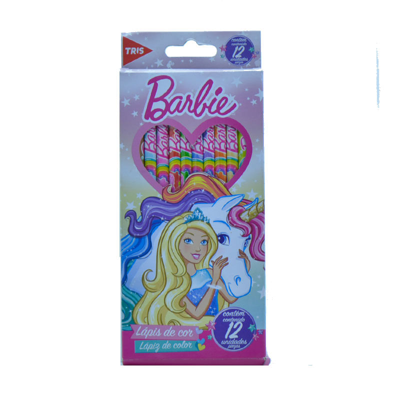 Lápis de Cor Barbie Tris 12un