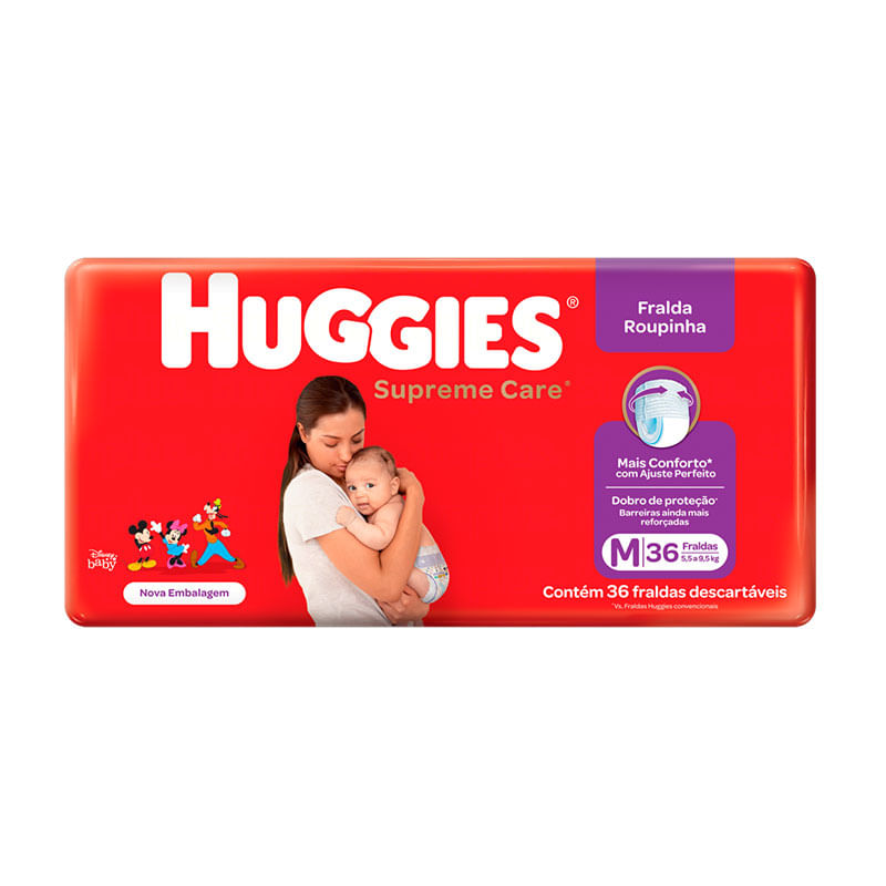 Fralda Descartável Huggies Veste Facil Supreme Mega M 36un