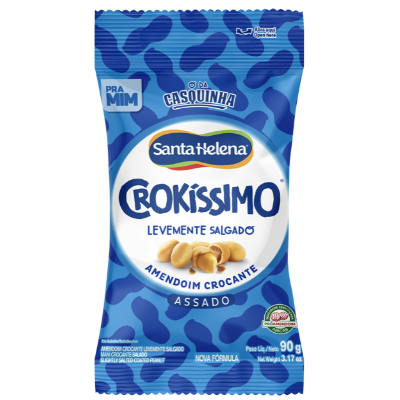 Amendoim Crokissimo Santa Helena Levemente Salgado 90g