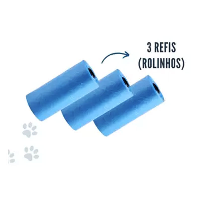 Saquinhos Pet  3Rolos com 12un 23x27cm