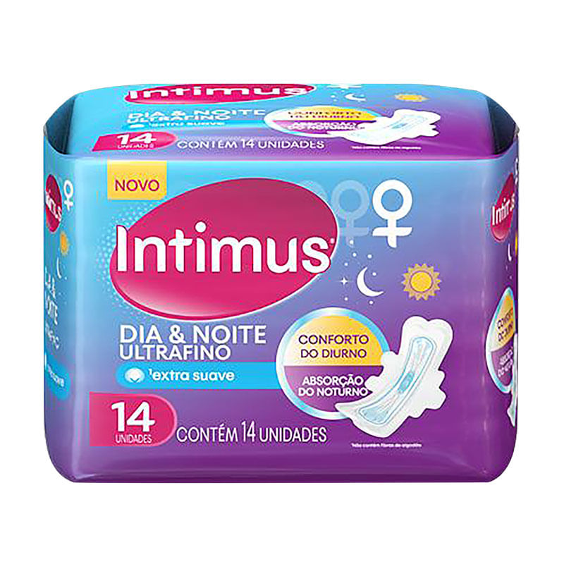 Absorvente Intimus Dia e Noite Ultra com Abas 14un