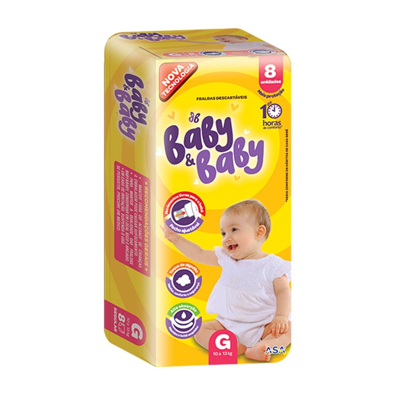 Fralda Baby e Baby Regular G 8un