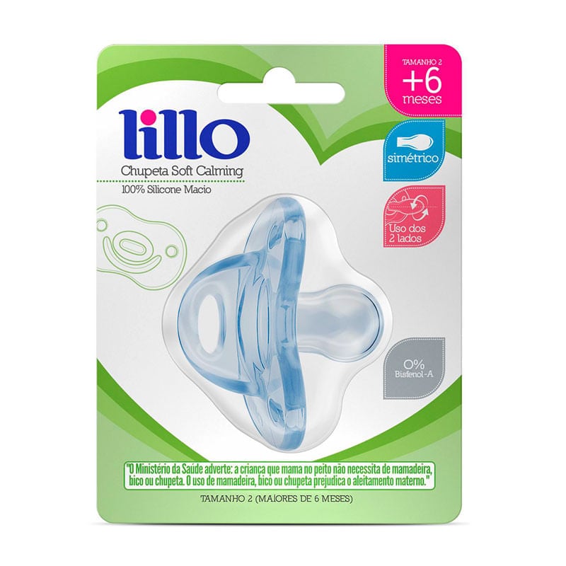 Chupeta Lillo Soft Calming Silicone T2 Azul