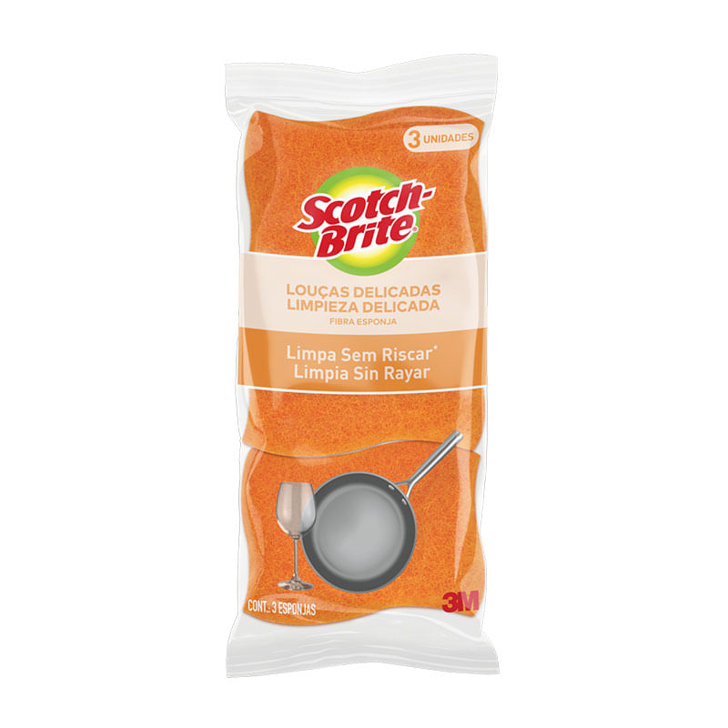 Esponja Scotch Brite Super Não Risca laranja Leve3 Pague2