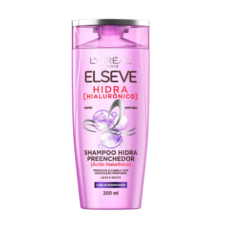 Shampoo Elseve 200ml Hidra Hialurônico