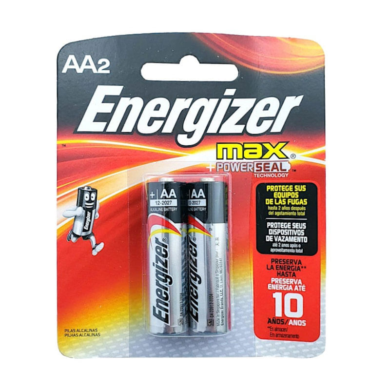 Pilha Energizer Max Alcalina Pequena AA 2un