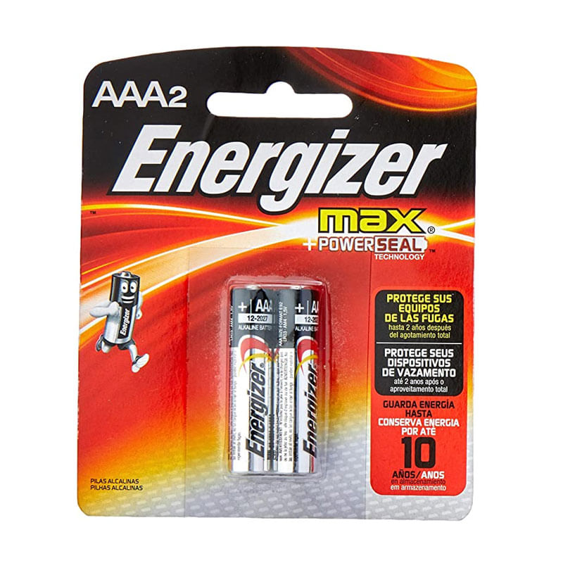 Pilha Energizer Max Alcalina Palito AAA 2un