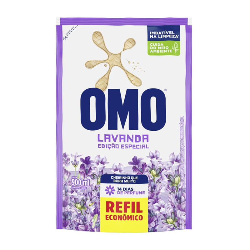 Sabão Liquido Omo Lavanda Doypack 900ml