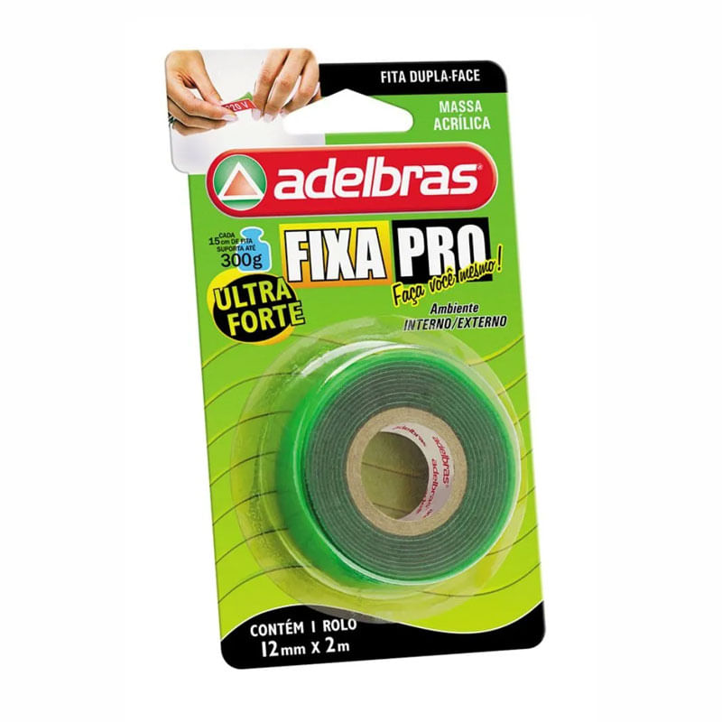 Fita Dupla Face Aldebras 12mmx2m Fixa Massa Acrílica