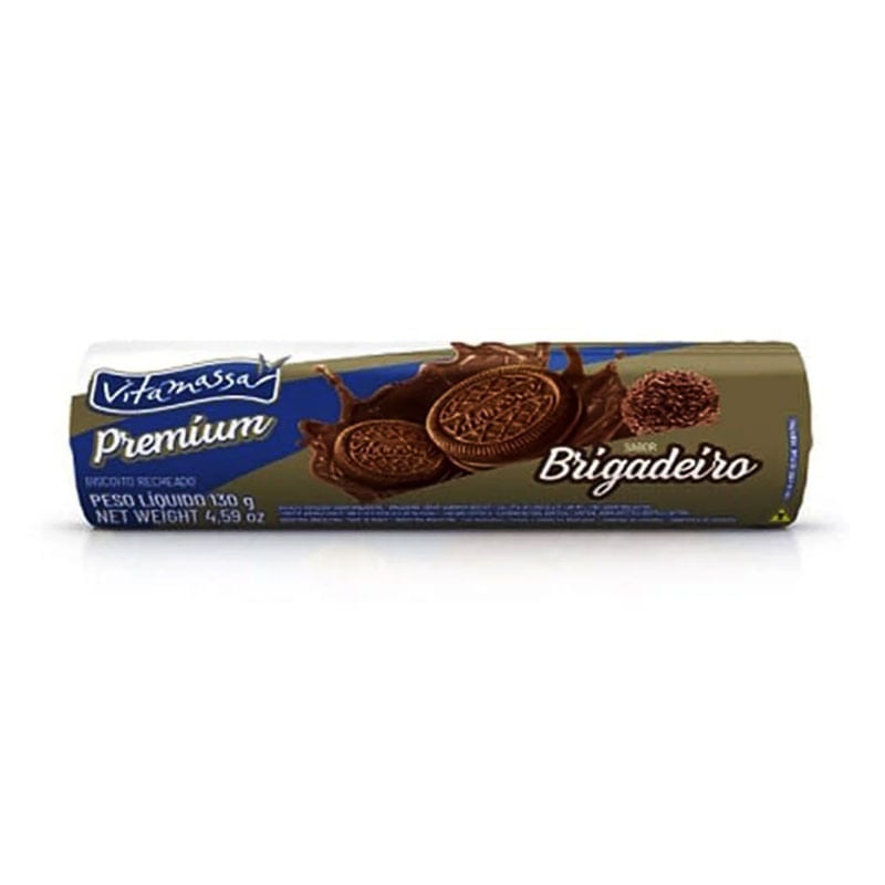 Biscoito Recheado Premium Vitamassa Brigadeiro 130g