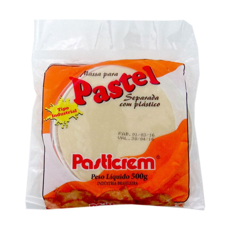 Massa de Pastel Industrial Pasticrem 500g