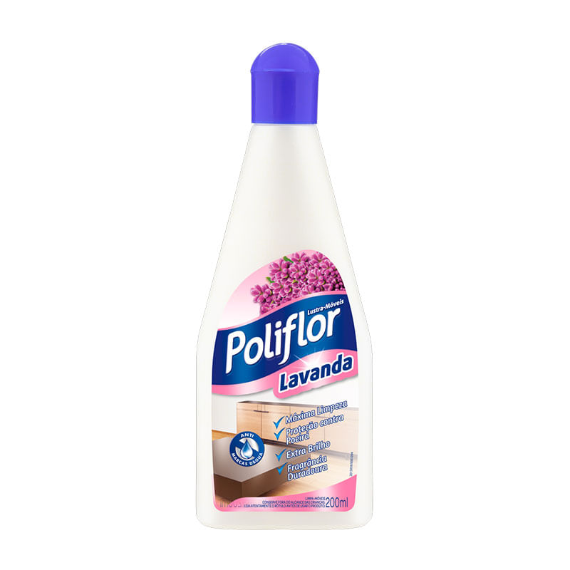 Lustra Móveis Poliflor Reckitt 200ml Lavanda 