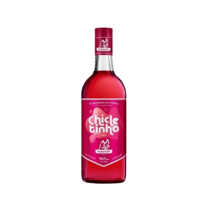 VODKA NORDOFF CHICLETINHO RED 965ML