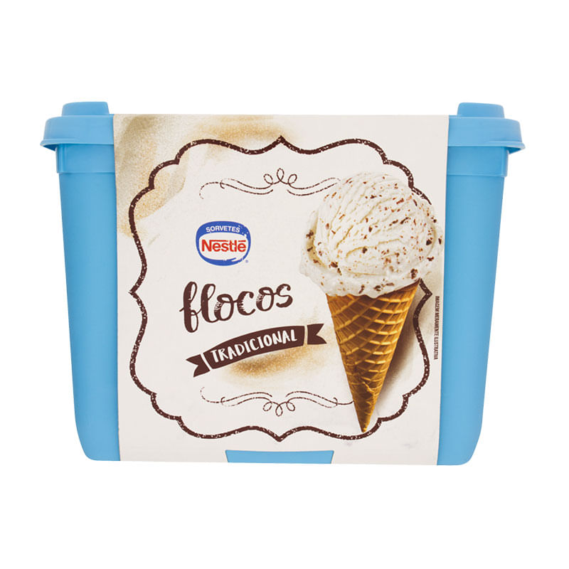 Sorvete Nestle Tradicional 1,5L Flocos