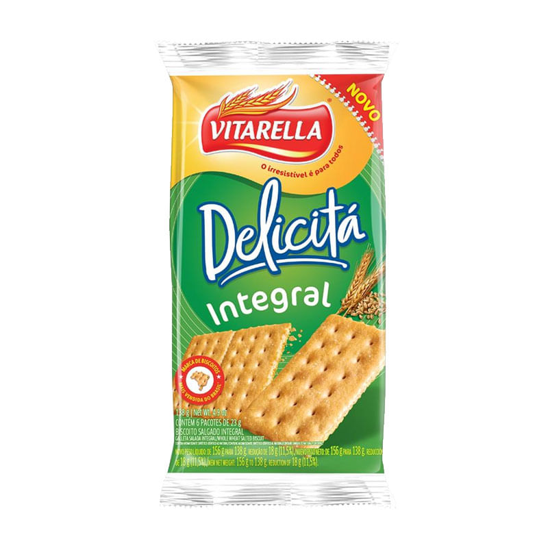 Biscoito Vitarella Delicitá Integral 138g
