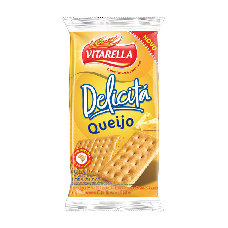 Biscoito Vitarella Delicitá Queijo 138g
