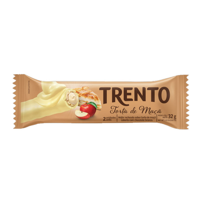 Wafer Trento Mini Peccin Torta de Maçã 32g